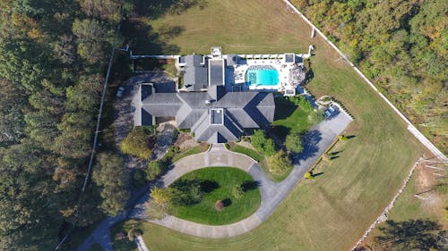 Aerial Photography of a Mansion