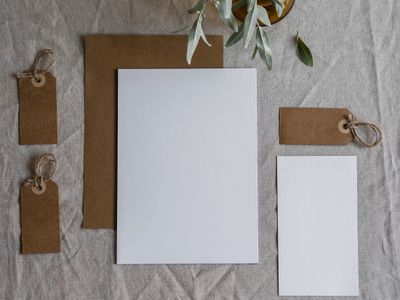 Blank stationery on linen by Polina on Pexels