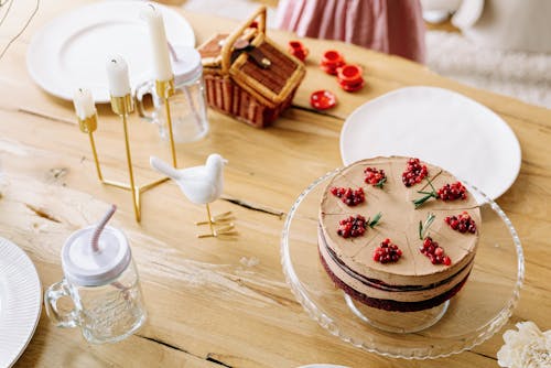 Free Cake on a Cake Stand Stock Photo