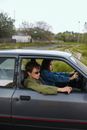 A Man and Woman in the Car