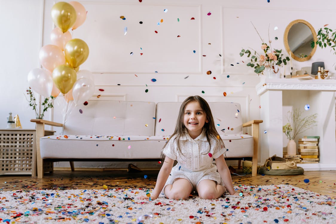 Cute Girl on a Carpet