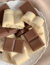 Brown and White Cake on White Ceramic Plate
