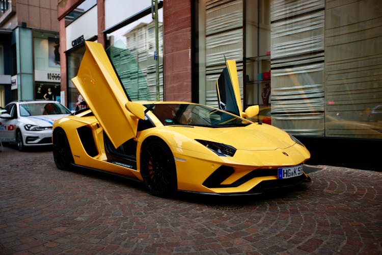 Lamborghini Car With Doors Open