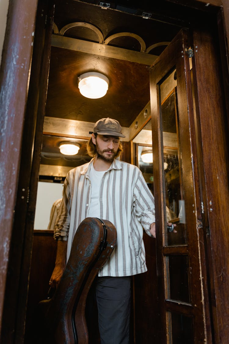 Man Inside The Elevator