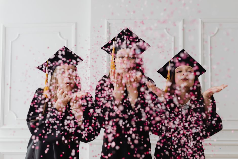 Graduates celebrating after finishing one of the top universities in USA for finance