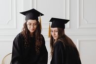 Woman in Academic Dress and Academic Hat