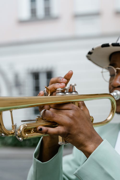 Person Playing Trumpet