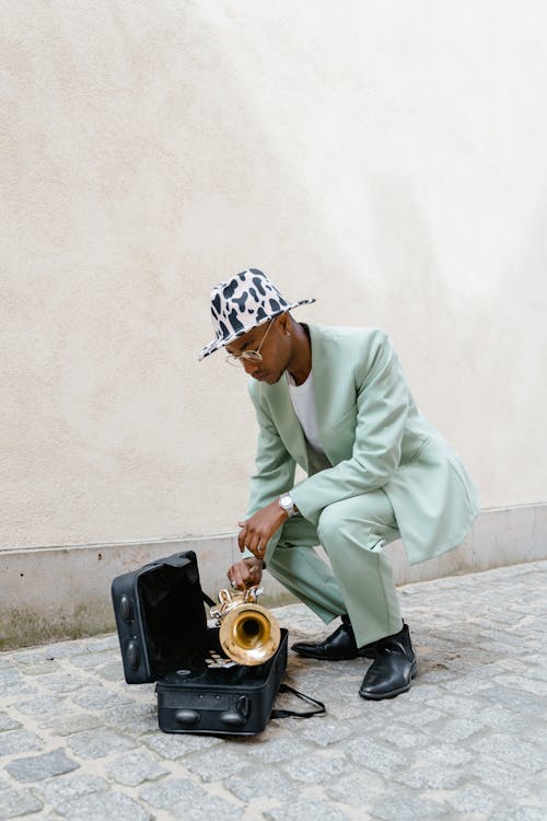 Man Packing His Trumpet