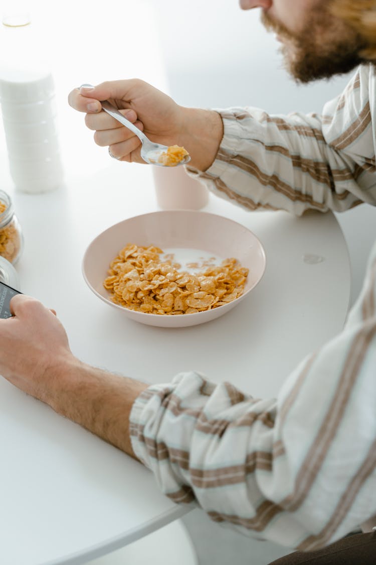 Person Eating Breakfast