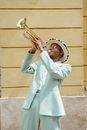 Man Playing the Trumpet