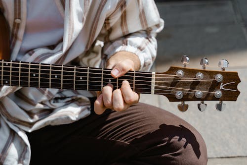 Free Person Playing Guitar Stock Photo