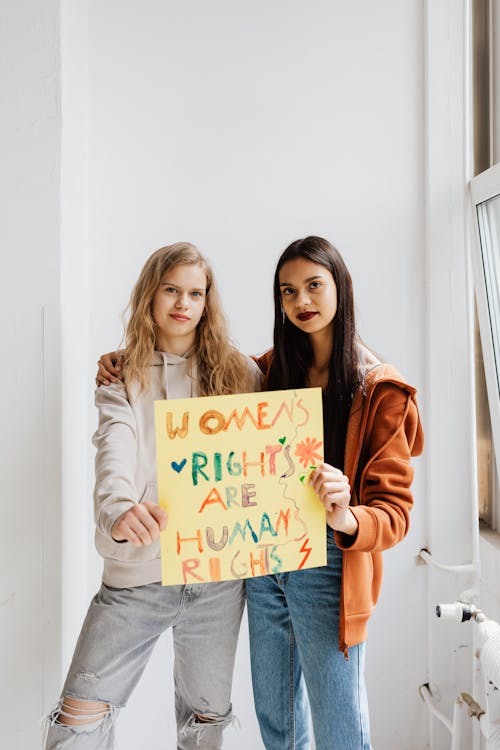 Women Holding a Placard