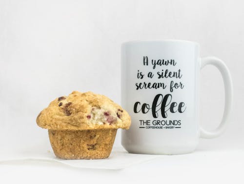 Free stock photo of coffee, combo, muffin