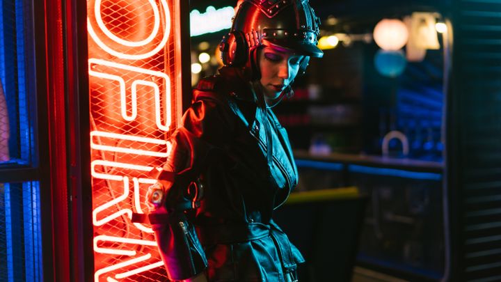 Helmet Rider Neon