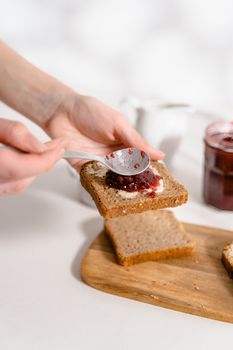 On Wheat Bread Jelly Sandwich