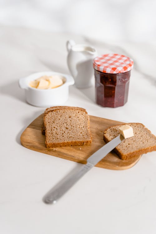 Kostnadsfri bild av bröd, frukost, kniv
