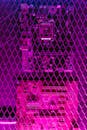 Motherboard Behind Wire Mesh