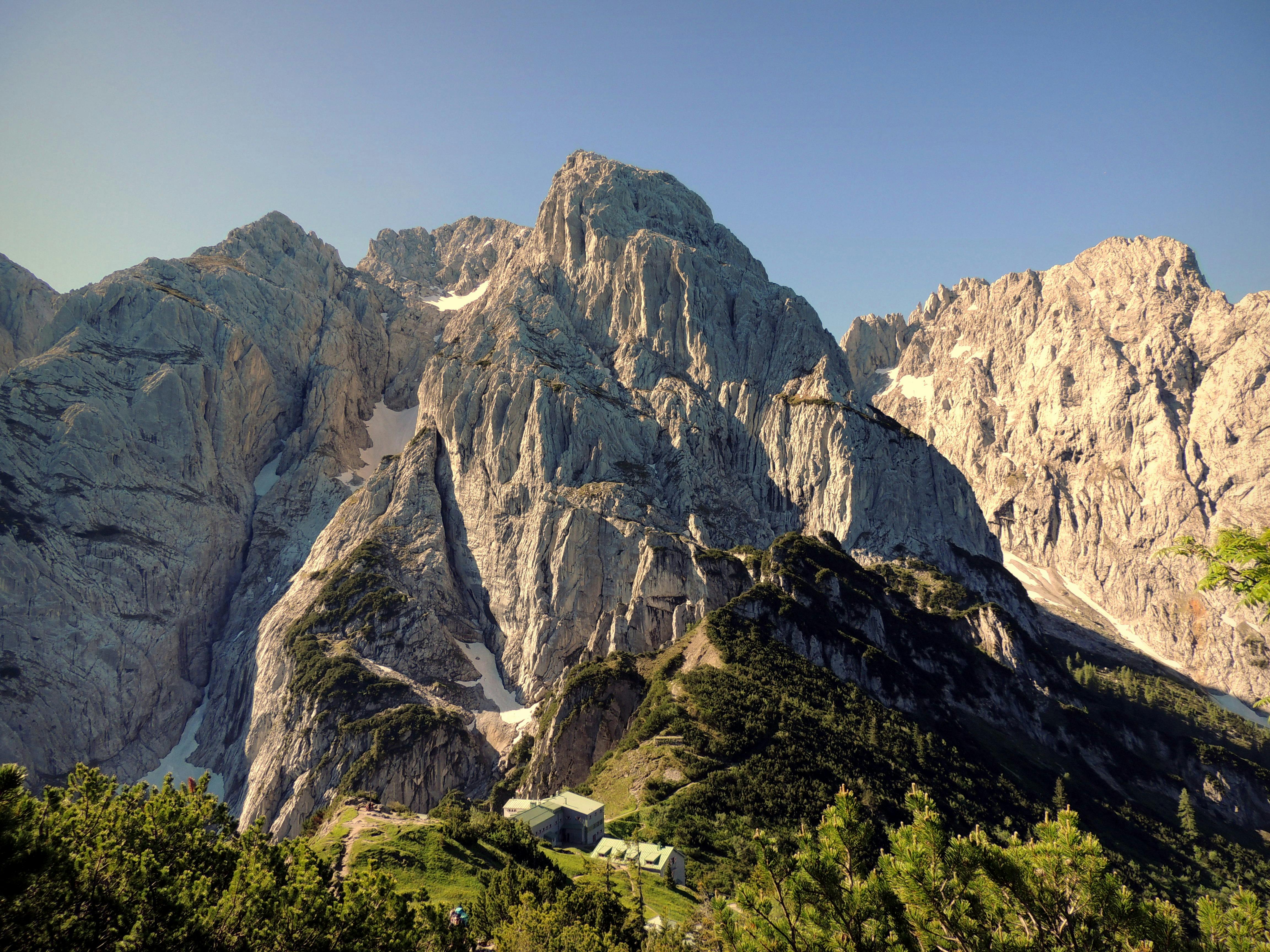 Free stock photo of hut, limestone, mountain range