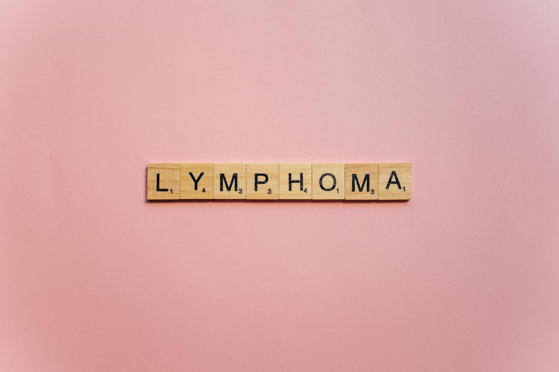 Lymphoma Spelled on Wooden Scrabble Pieces