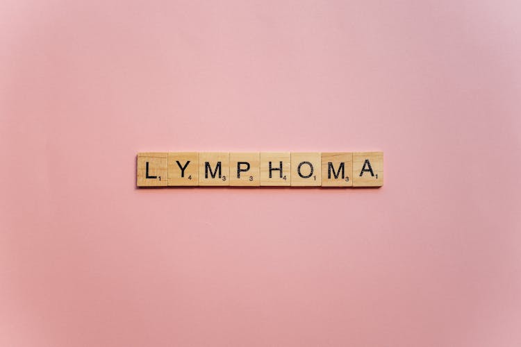 Lymphoma Spelled On Wooden Scrabble Pieces
