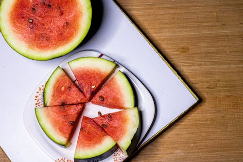 Free Sliced Watermelon on Plate Stock Photo
