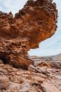 Brown Rock Formation on Brown Sand
