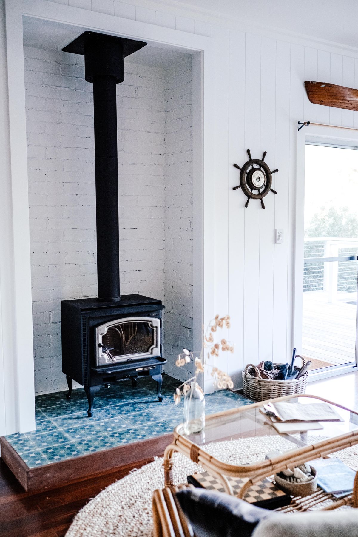 Freestanding wood burning stove