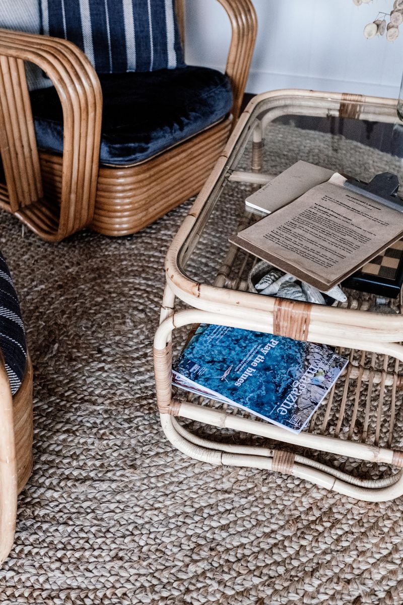 Rattan and cane furniture interior