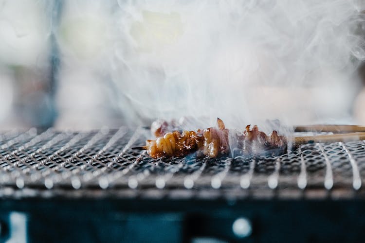 Fish Cooking On Grill