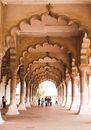 People Walking inside the Diwan-i-Aam