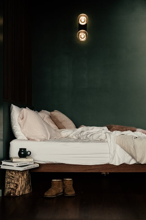 Books and Shoes near Bed