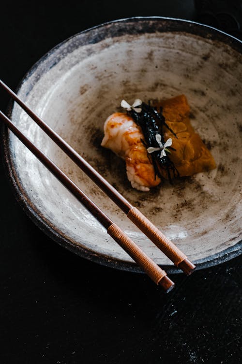 Chopsticks on Plate