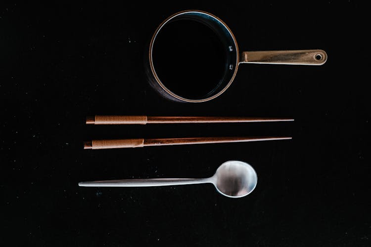 Spoon, Chopsticks And Pot