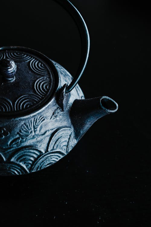 Close-Up Photograph of a Ceramic Teapot