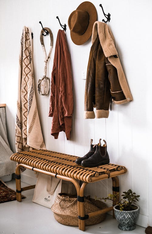 Clothes Hanging in Rustic Interior Design