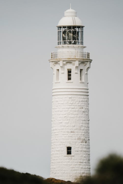 A White Concrete Lighthouse