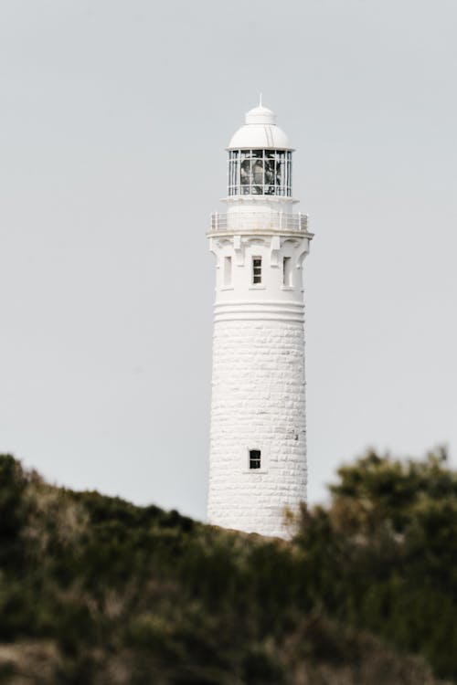 A White Concrete Lighthouse