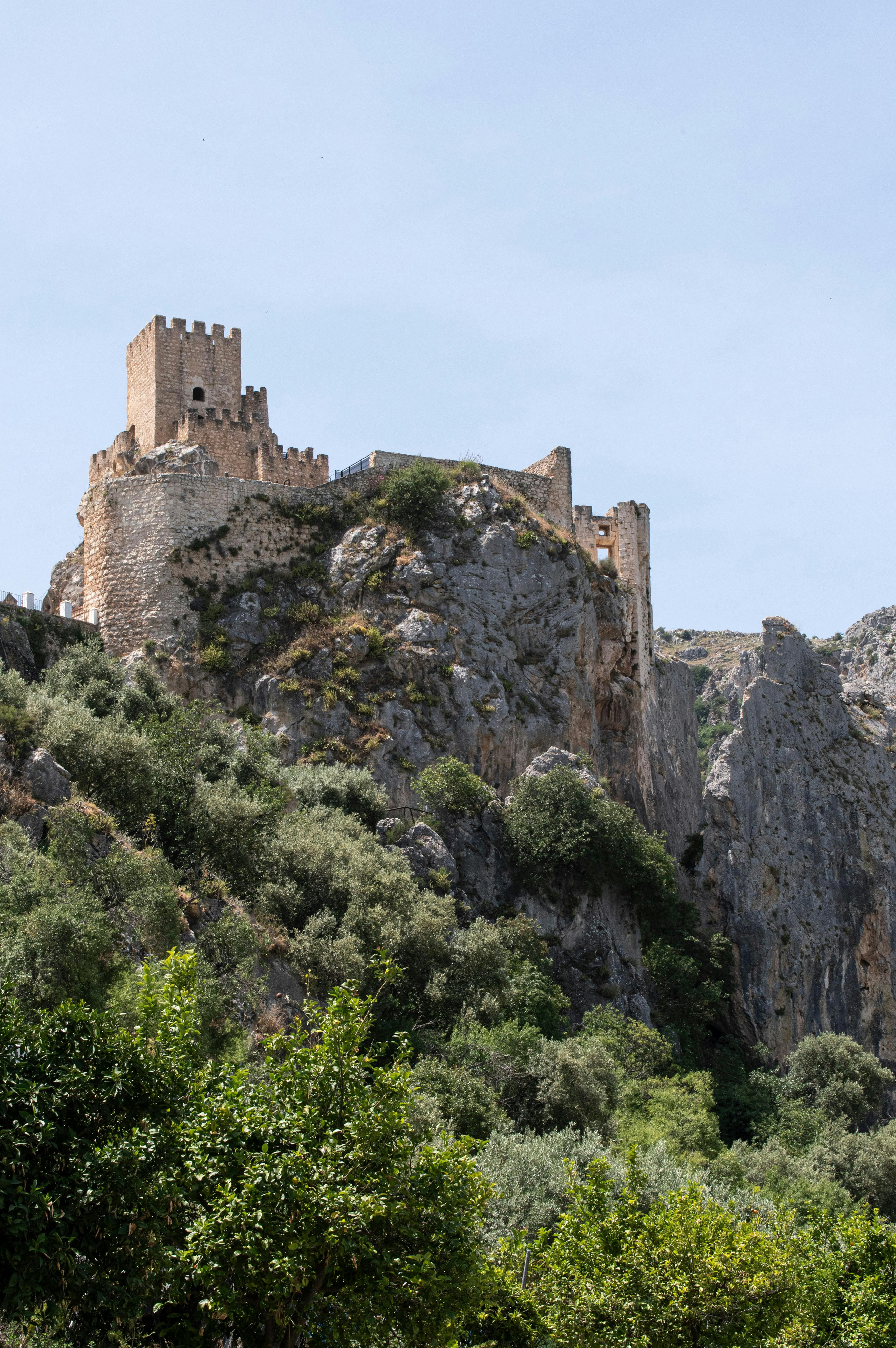 rocky castle on a hill in spain