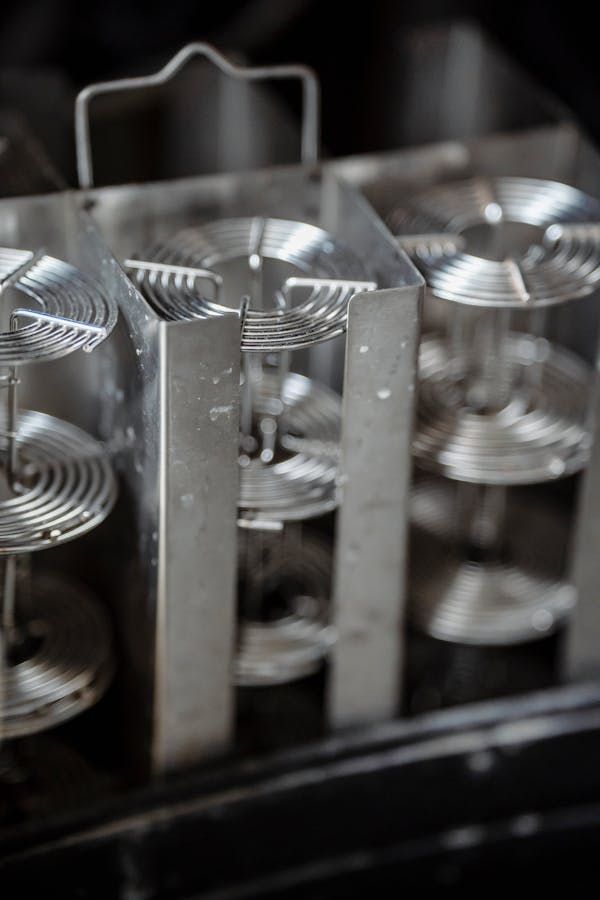 Stainless Steel Reels in Close Up Shot