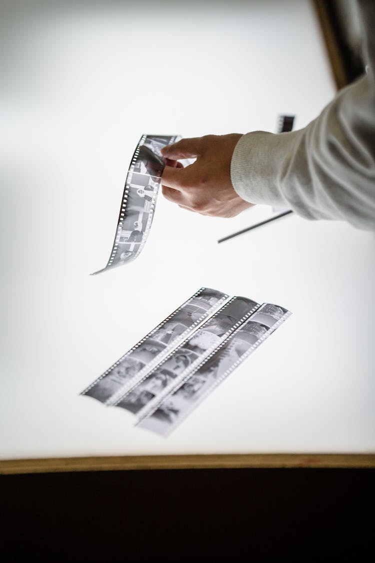 Close-up Of Films In Photo Studio