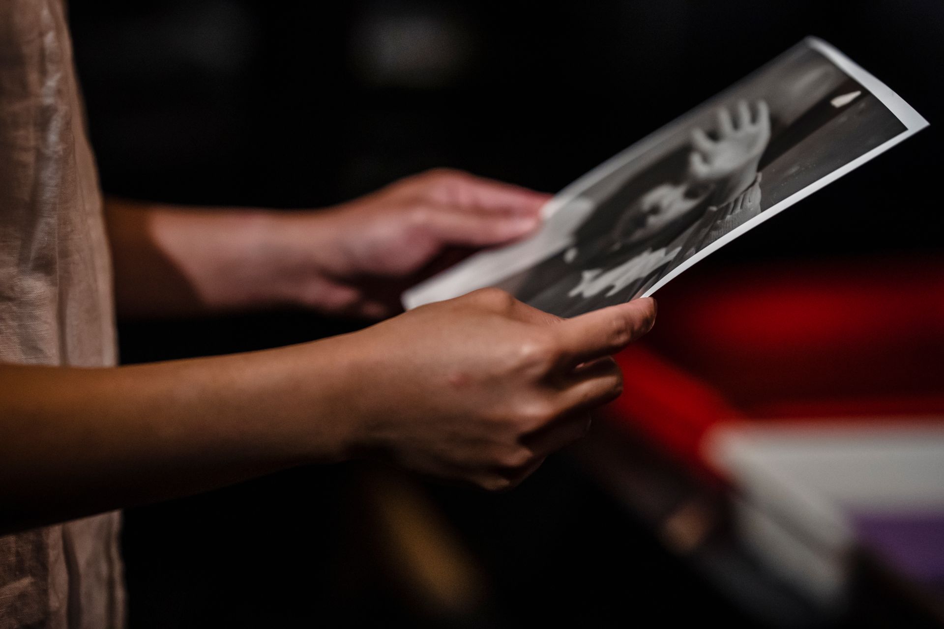 Close up of a Person Holding a Photograph