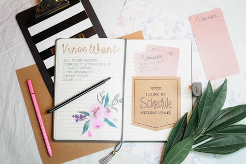 Gratis lagerfoto af agenda, flatlay, journal