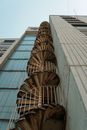 Spiral Staircase Outside a Building