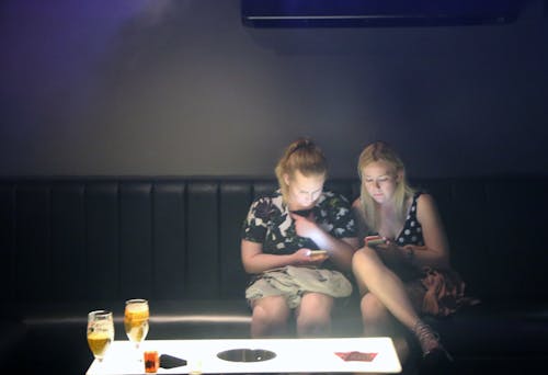 Free stock photo of girls, mobile phones, nightclub