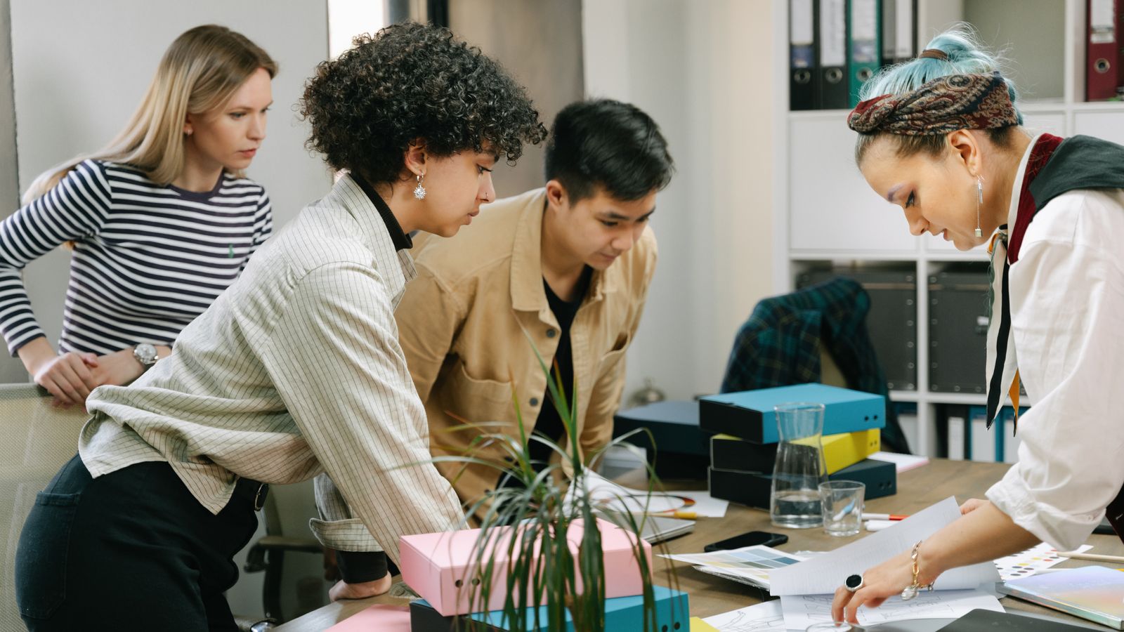 Marketing consultants in a strategy planning session