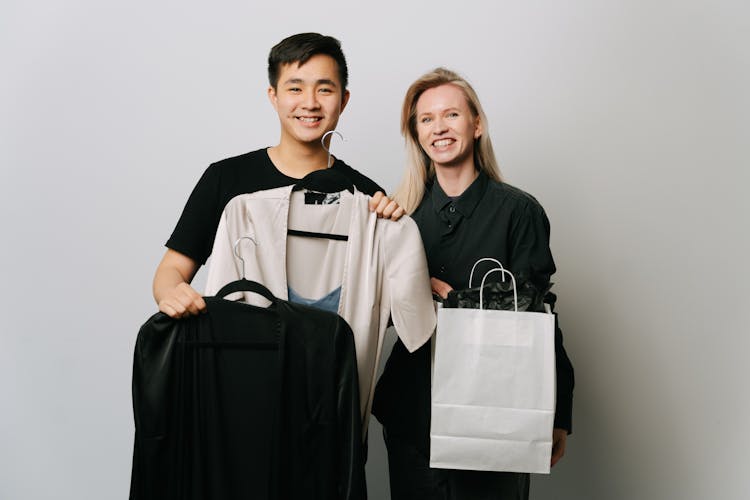 Couple With Shopping Bags 