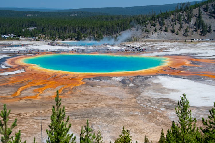 The Grand Prismatic Spring In Yellowstone National Park