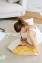 Girl in White Tank Top Writing on White Paper
