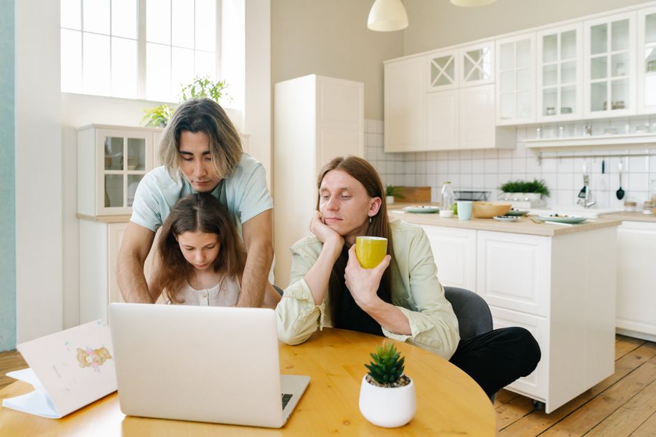 family calendar on kitchen wall real home lifestyle photo 1