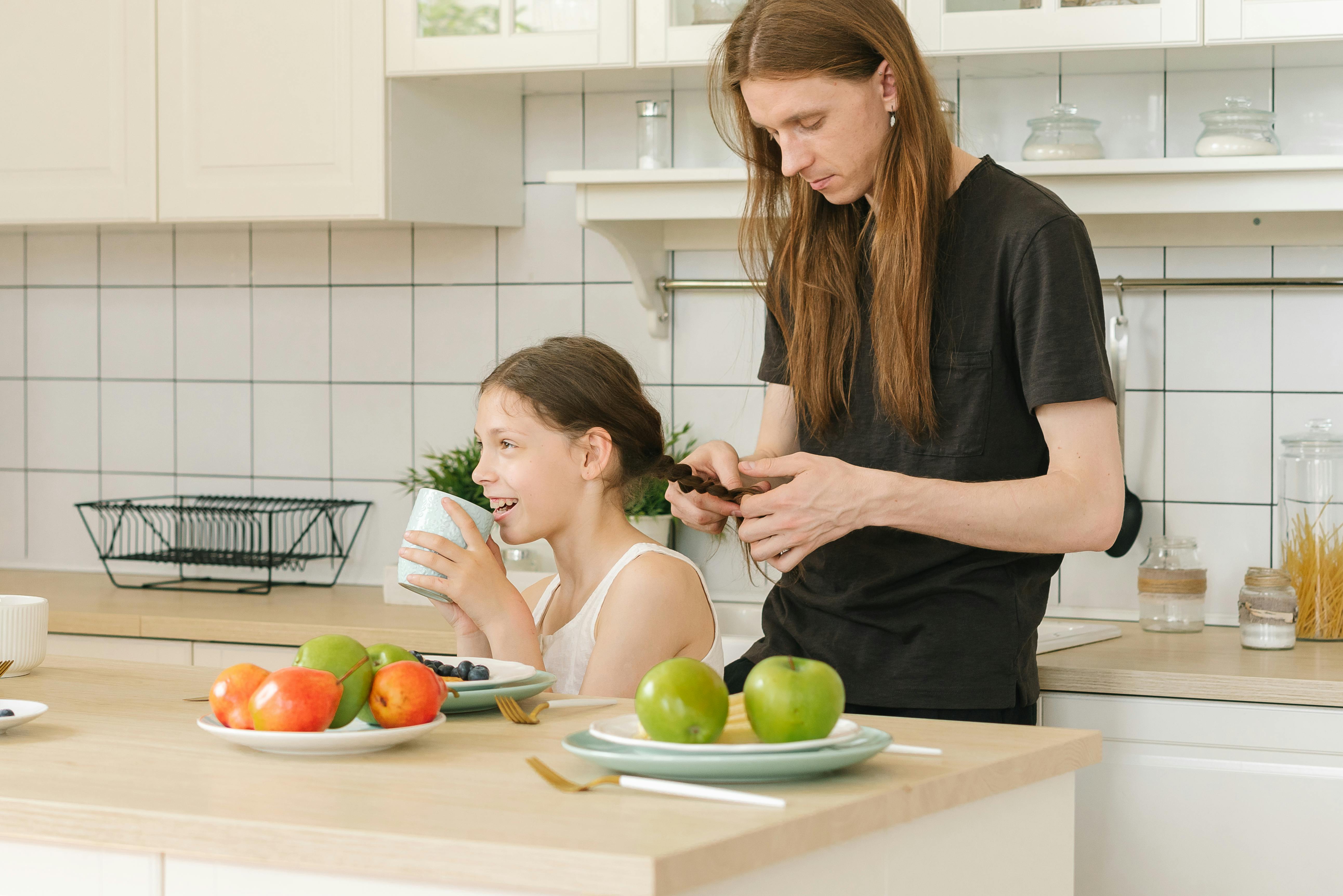 at the kitchen counter before breakfast weekday routine morning routine small habit lifestyle photo 2